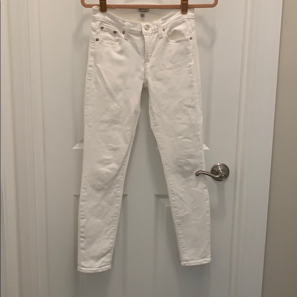 J crew white toothpick skinny jeans